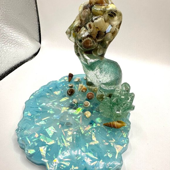 Goddess Resin Statue Art Figurine Sculpture Ocean Seashell - Picture 7 of 10